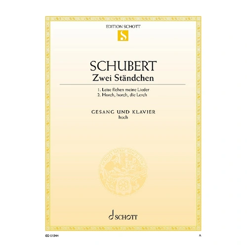 Two Standchen High Voice Piano Sheet Music D957/4 D889 - Schubert