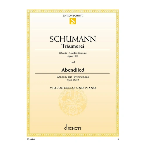 Traumerei/Abendlied Cello and Piano Sheet Music