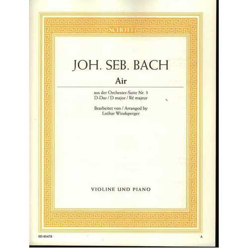 Bach - Air On The G String Violin/Piano (Softcover Book)