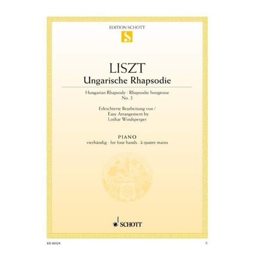 Liszt - Hungarian Rhapsody No 2 Piano Duet (Softcover Book)