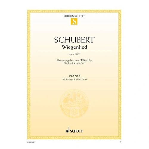 Wiegenlied Op 98 No 2 Vocal Sheet Music for Piano Solo