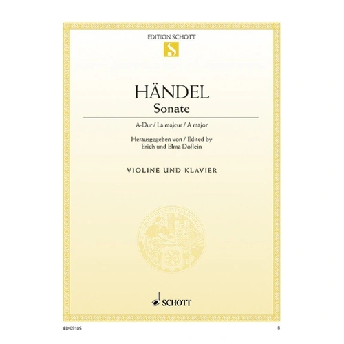 Handel Sonata in A Major No. 3 for Violin and Piano, Schott Music, 16 Pages
