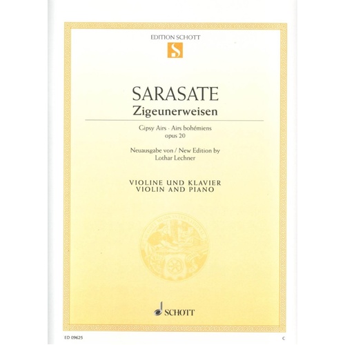 Sarasate - Zigeunerweisen Op 20 for Violin and Piano by Schott Music
