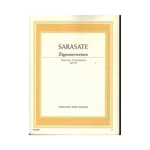 Sarasate Zigeunerweisen Violin/Piano Accompaniment Schott SCED09625