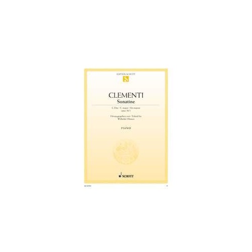 Clementi Sonatina in C Major Op. 36 No. 1 for Piano Solo, 8 Pages, Published by Schott Music