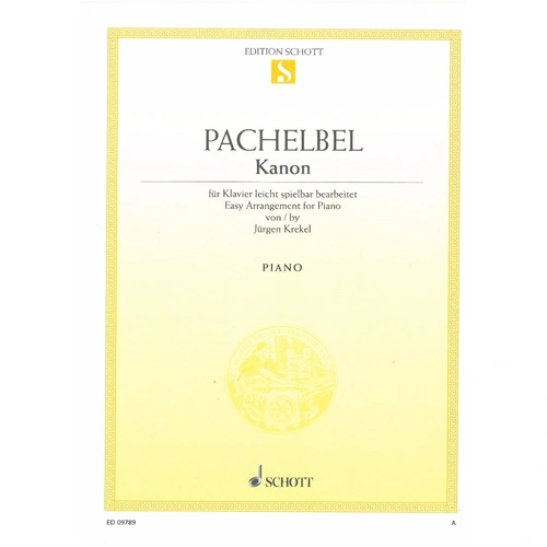 Pachelbel Canon Easy Piano Arrangement by Juergen Krekel
