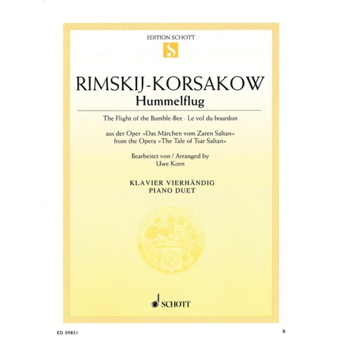 Flight Of The Bumble Bee Arr Korn Piano Duet Book