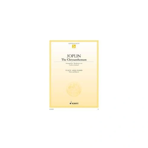 Joplin - The Chrysanthemum for Flute/Piano, Arranged by Cathrin Ambach, 12 Pages, Published by Schott Music