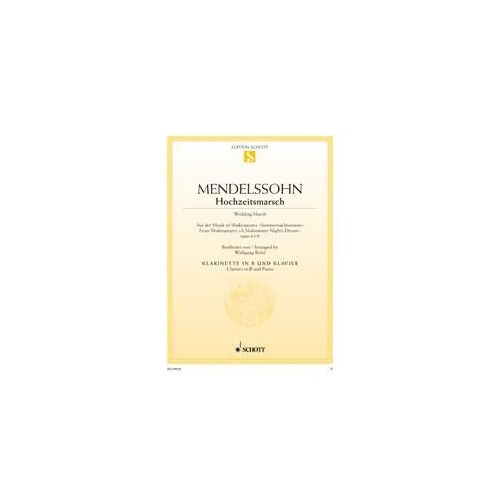 Mendelssohn Wedding March Op. 61 No. 9 for Clarinet and Piano Arrangement