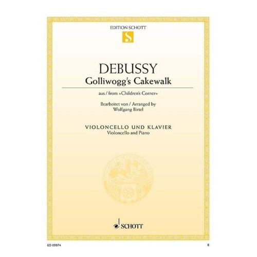 Golliwoggs Cakewalk For Cello/Piano (Sheet Music) Book