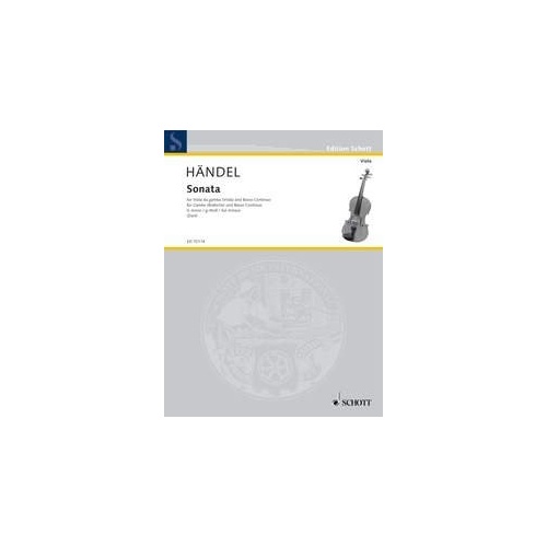 Handel - Sonata in G Minor for Viola and Piano, Schott Music, 20 Pages, Trinity Syllabus 2007 Grade 5