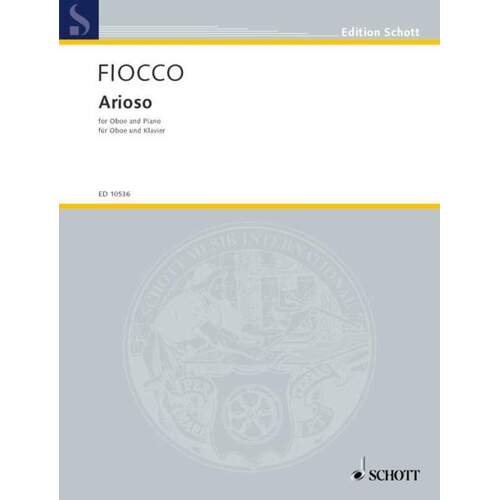 Fiocco - Arioso Oboe/Piano (Softcover Book)