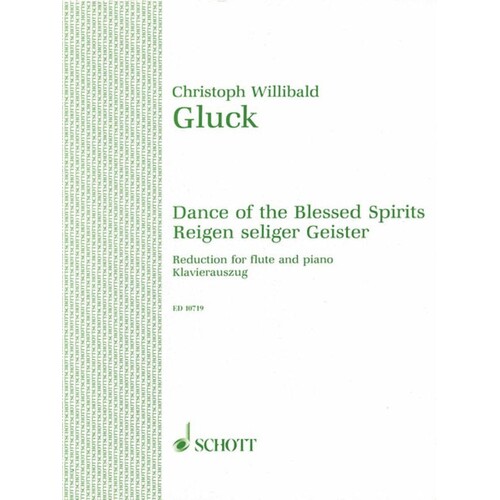 Gluck - Dance Of The Blessed Spirits Flute/Piano (Softcover Book)