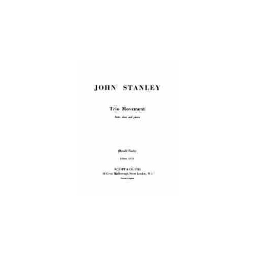 Stanley Trio Movement for Flute, Oboe, and Piano, Schott Music, 8 Pages