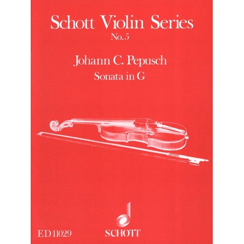 Pepusch - Sonata in G for Violin and Piano, Schott Music, 12 Pages, Strings Category