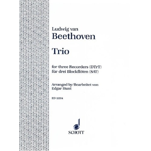 Beethoven - Trio Op. 87 for 3 Recorders by Schott Music