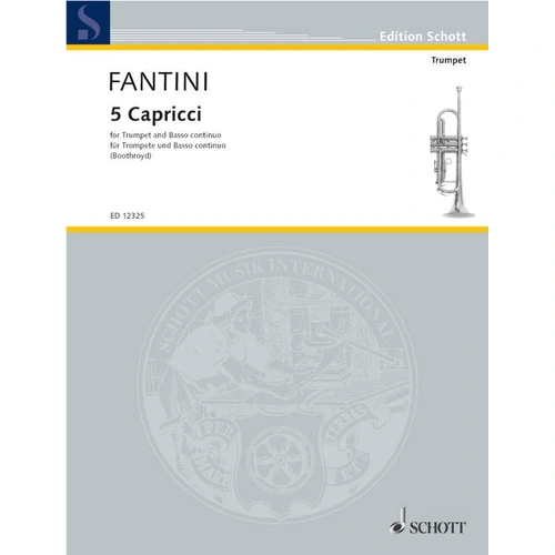 Five Capricci for Trumpet and Basso Continuo Sheet Music