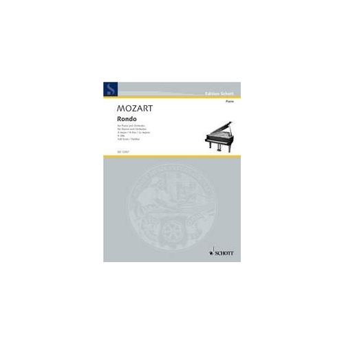 Mozart Rondo A Major K 386 Full Score for Piano/Orchestra - 24 Pages, Schott Music