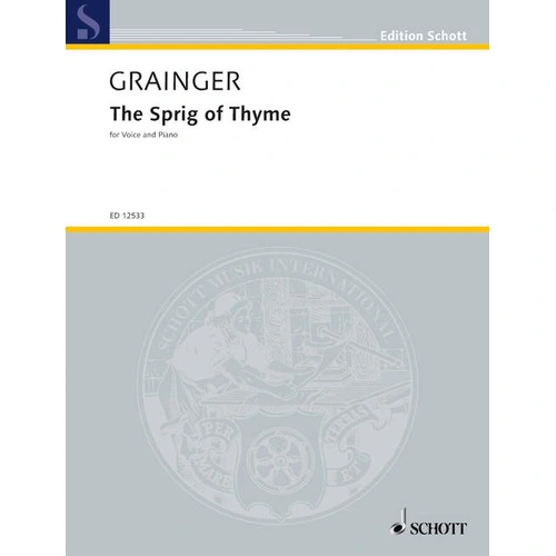 The Sprig of Thyme High Voice/Piano A Major Sheet Music - Grainger Percy