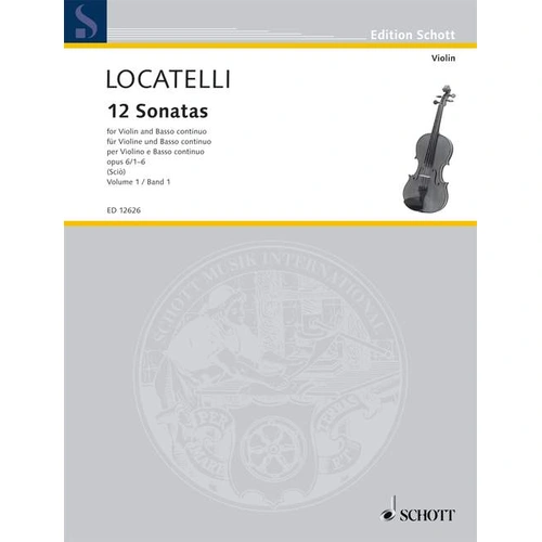 Locatelli 12 Sonatas for Violin Op 6 Volume 1 Nos 1-6 Piano Sheet Music