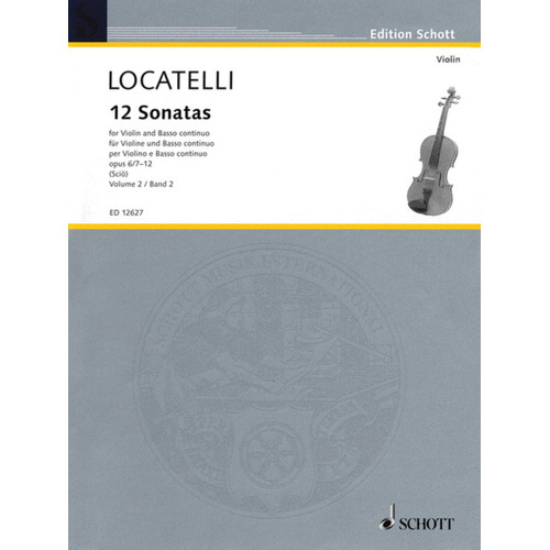 Sonatas 12 Book 2 Op 6 No 7-12 Violin Piano Book
