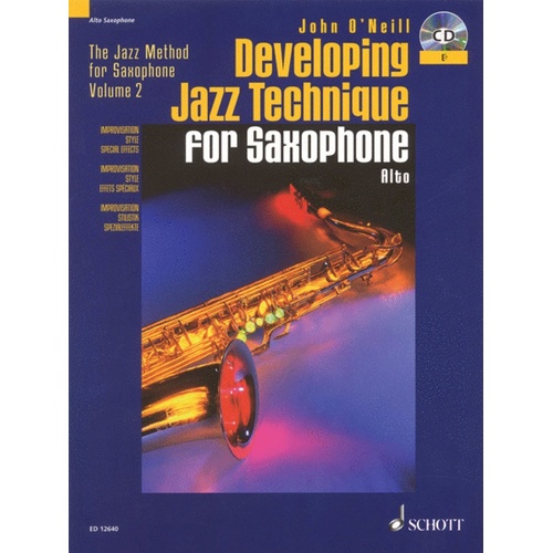 Developing Jazz Technique For Alto Sax Book/CD Book