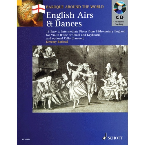 English Airs And Dances Violin Piano Book/CD Book