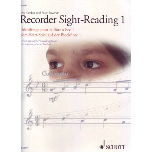 Recorder Sight Reading Book 1 by John Kember, Schott Music, 92 Pages