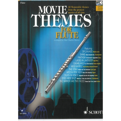Movie Themes for Flute with CD by Max Charles Davies - 12 Easy to Intermediate Arrangements