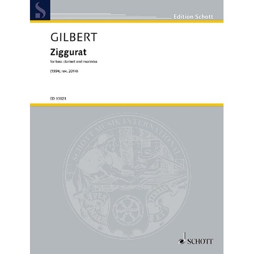 Gilbert - Ziggurat For Bass Clarinet/Marimba (Music Score/Parts) Book