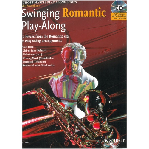 Swinging Romantic Play-Along for Alto Sax Book and CD by Schott Music