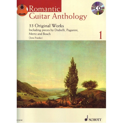 Romantic Guitar Anthology Vol. 1 BK/CD - 36 Pages, Includes Standard Pieces & CD Recording, Suitable for 2-3 Years of Experience