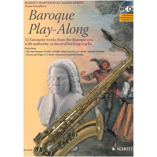 Baroque Play Along for Tenor Saxophone Book with CD