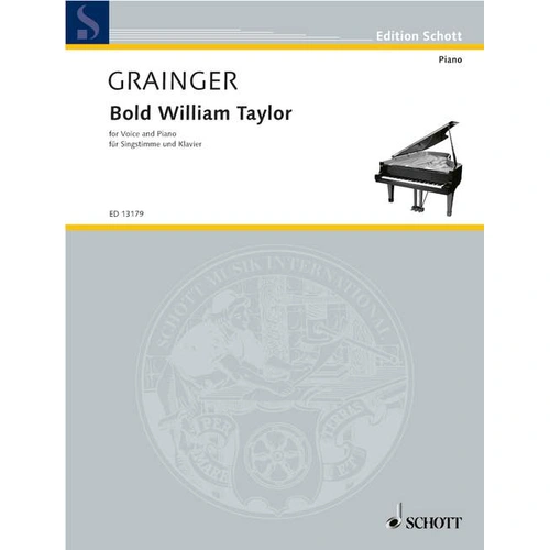 Bold William Taylor Vocal Sheet Music for Voice and Piano