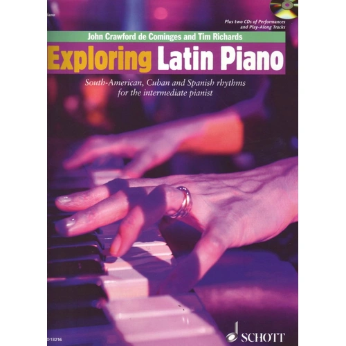 Exploring Latin Piano Book with CD by Schott Music, 272 Pages, Intermediate Level, Features Authentic Rhythm Tracks and Play-Along Opportunities