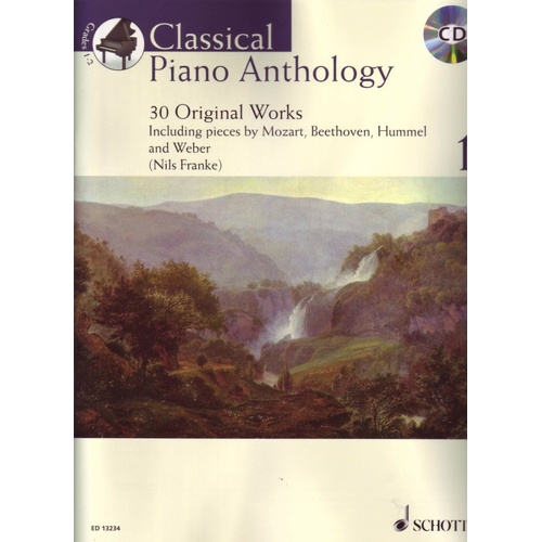 Classical Piano Anthology Vol 1 BK/CD by Schott Music - 30 Original Works for Piano, 48 Pages, Ideal for Grade 12 Pianists