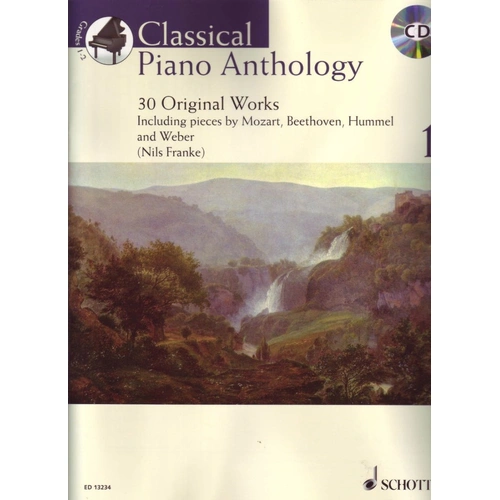 Classical Piano Anthology Vol 1 BK/CD by Schott Music, 30 Works from Classical Composers, 48 Pages, Ideal for Grade 12 Pianists