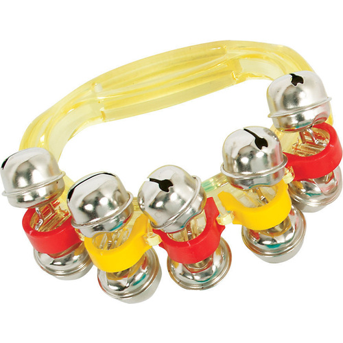 Children's Toy Hand Bells On Yellow Handle Educational, Sleigh Jingle