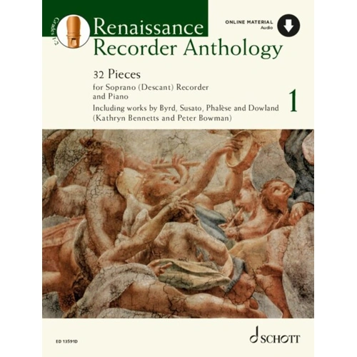 Renaissance Recorder Anthology 1 Descant Recorder Book by Peter Bowman