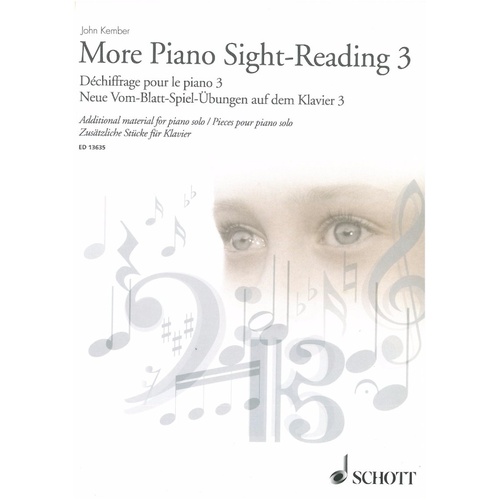 More Piano Sight-Reading 3 by Schott Music - 84 Pages for Intermediate to Advanced Pianists