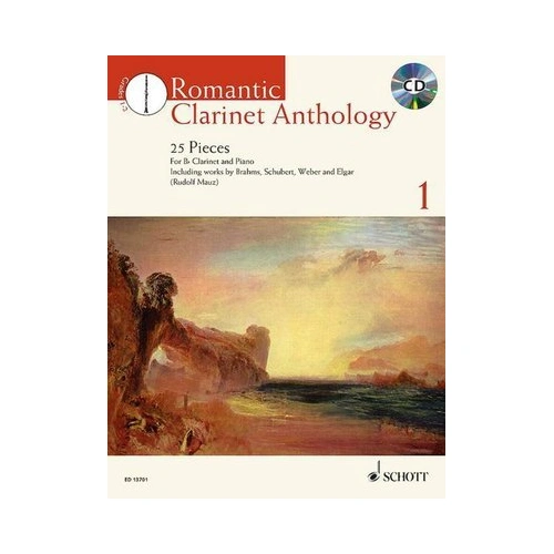 Romantic Clarinet Anthology Vol 1 with Play Along CD by Schott Music, 48 Pages