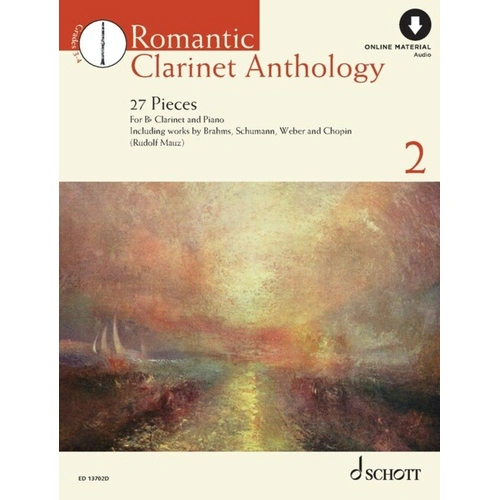 Romantic Clarinet Anthology 2 by Schott Music - 80 Pages, Woodwind, Clarinet, Piano Accompaniment, 23 Popular Themes