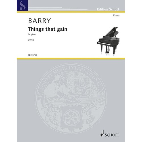 Barry - Things That Gain For Piano (Softcover Book)