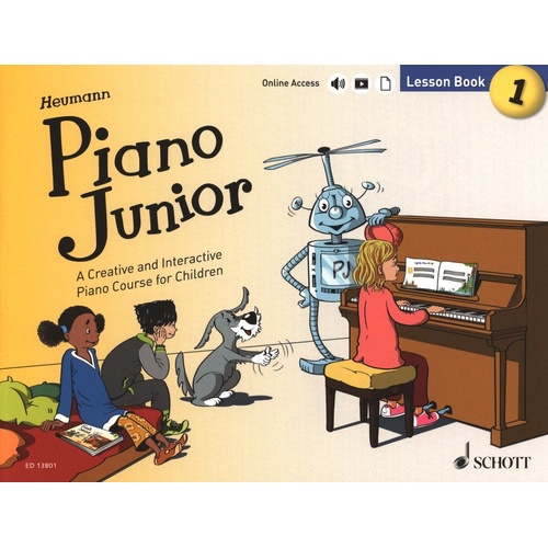 Piano Junior Lesson Book 1 by Hans-Gunter Heumann, 80 Pages, Schott Music