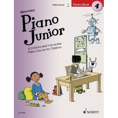 Piano Junior Theory Book 4 by Schott Music, 48 Pages, for Beginners and Children