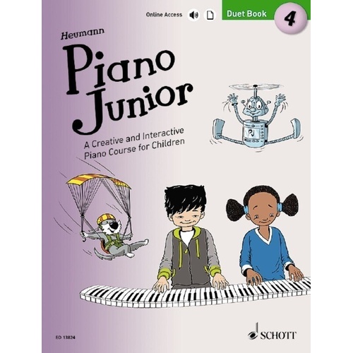 Piano Junior Duet Book 4 by Schott Music - 40 Pages for Beginners