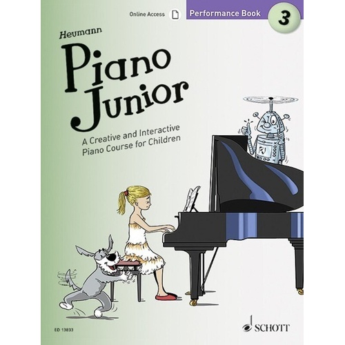 Piano Junior Performance Book 3 by Schott Music - 40 Pages, Beginner Piano Course for Children