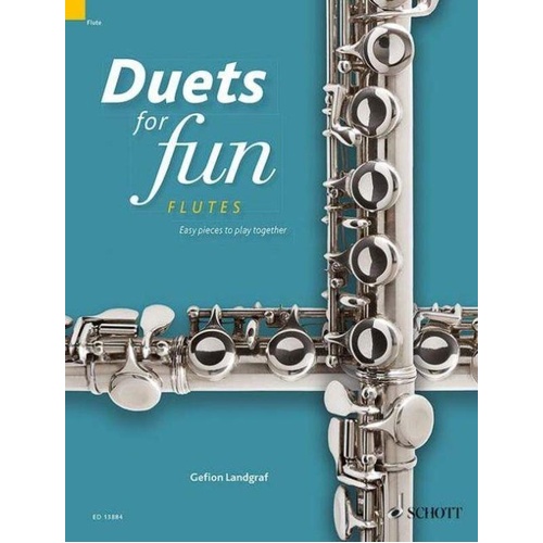 Duets for Fun for Flute - 64 Pages, Schott Music, Flute Duet Collection, Easy Repertoire, Renaissance to Modern Eras