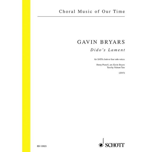 Bryars - Didos Lament SATB (Octavo) Book
