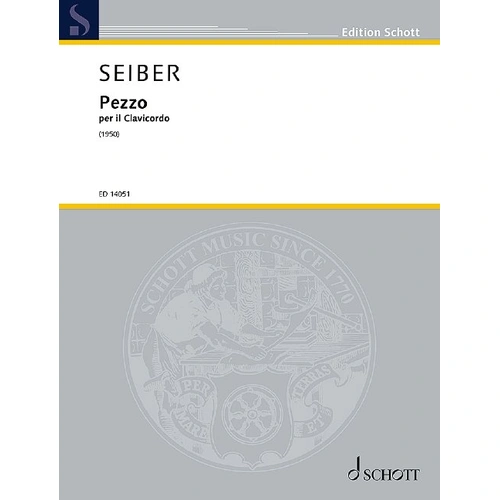 Seiber Pezzo for Clavichord, Harpsichord or Piano - 8 Pages, Schott Music